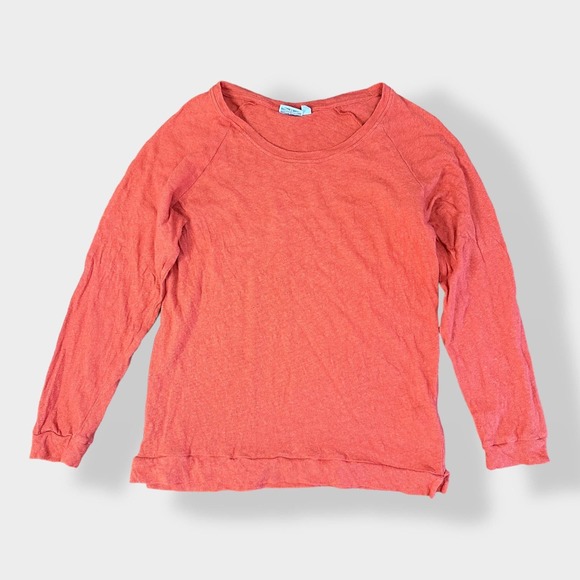Celtic and Co Organic Cotton and Linen Orange 3/4 sleeve top size US 10 - Picture 1 of 8